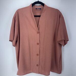 Vtg‎ Susan Gail Collection Womens 14 Button Up Top 90’s Y2K Retro Mom Preppy USA